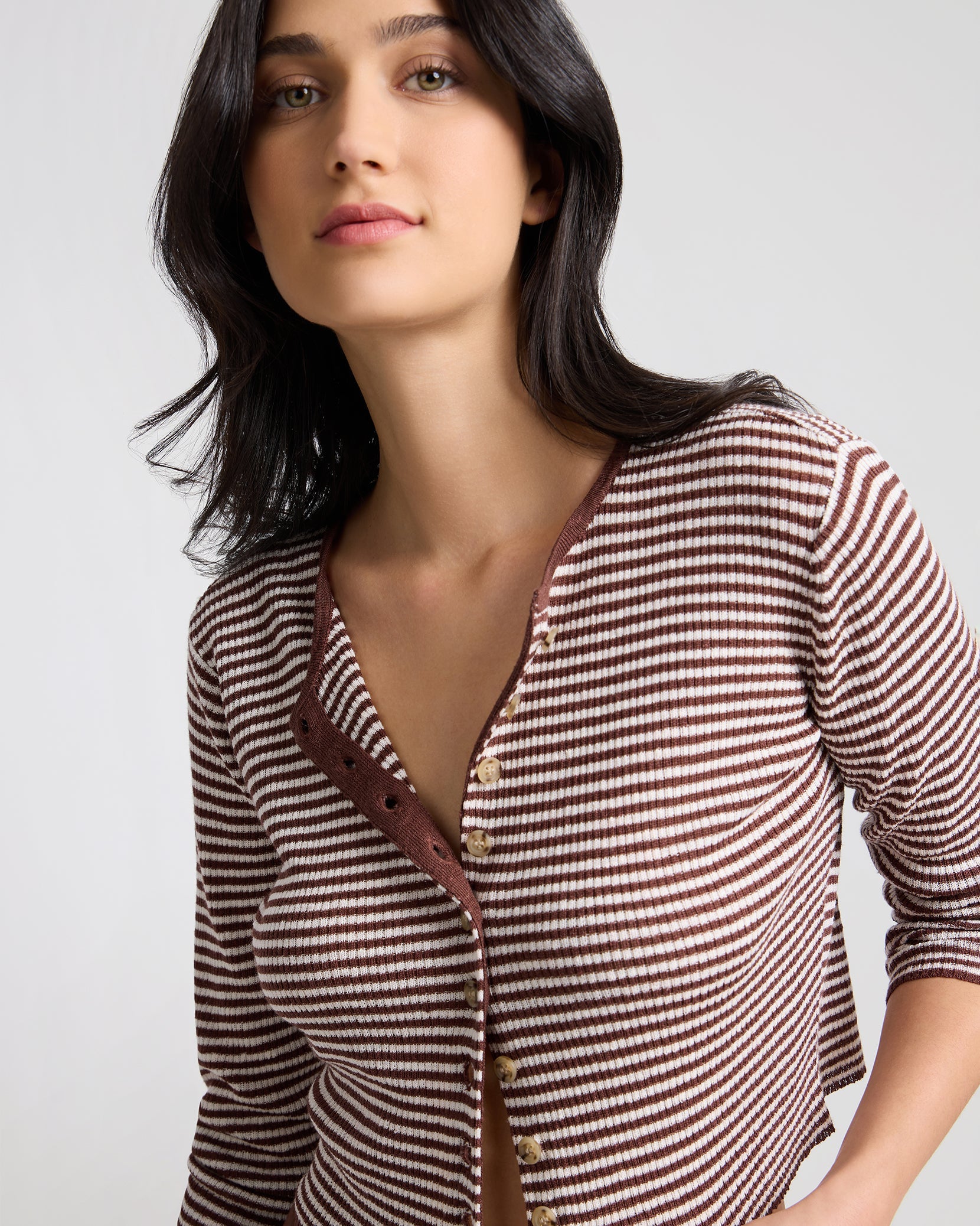Linen Rib Cardigan