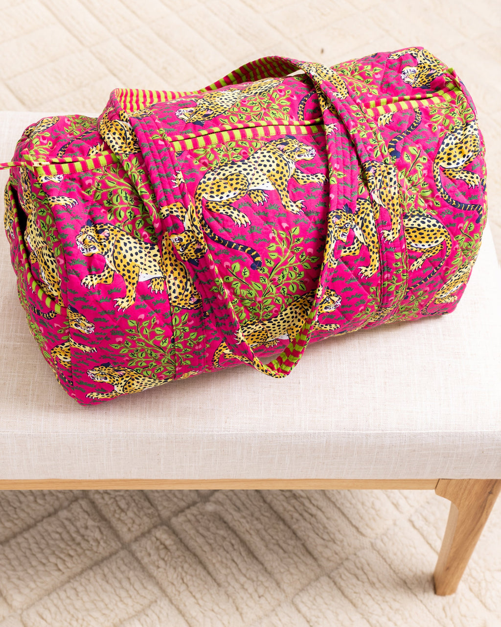 Bagheera - Quilted Duffle Bag - Hot Pink