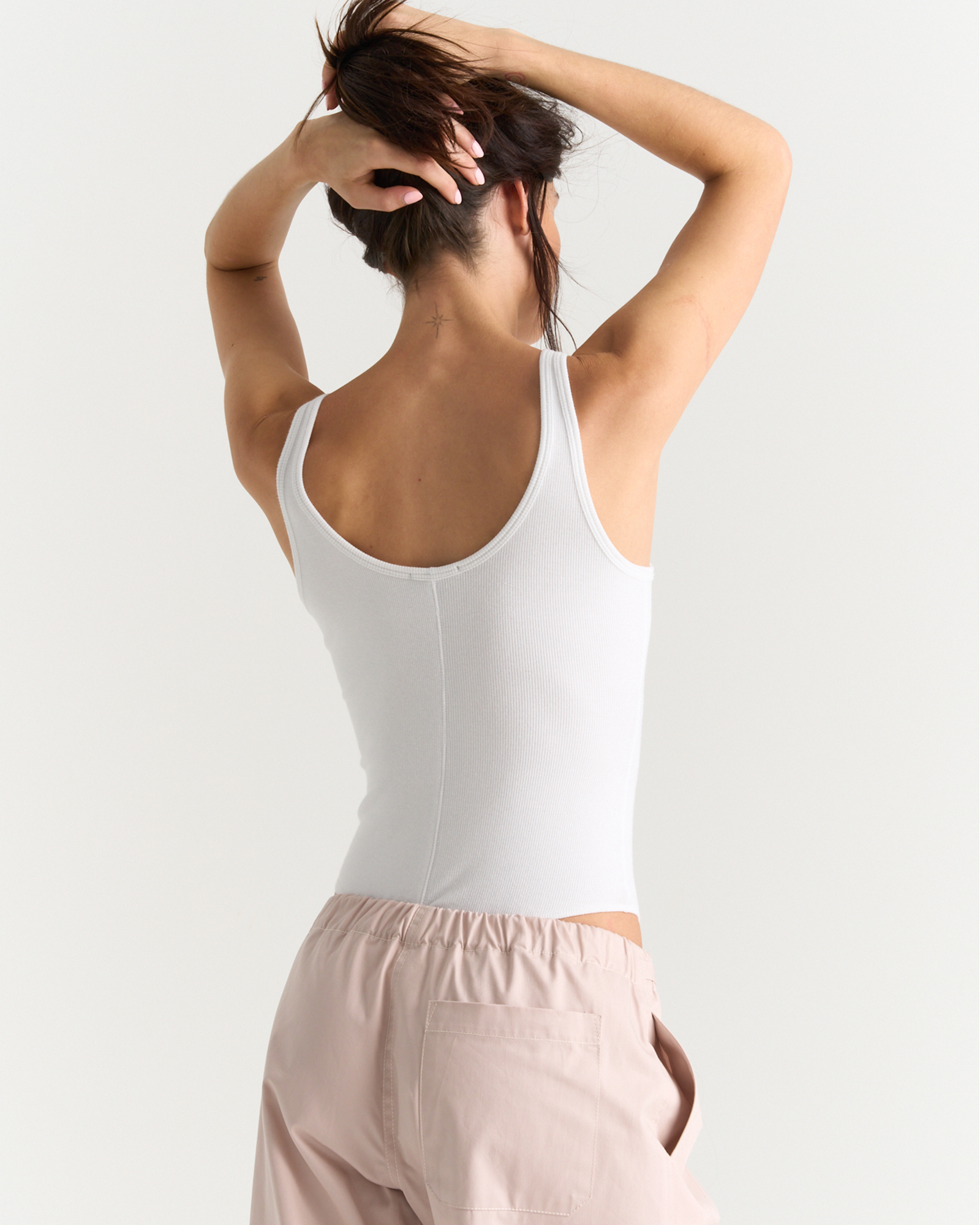 Modal Rib Body Suit - White