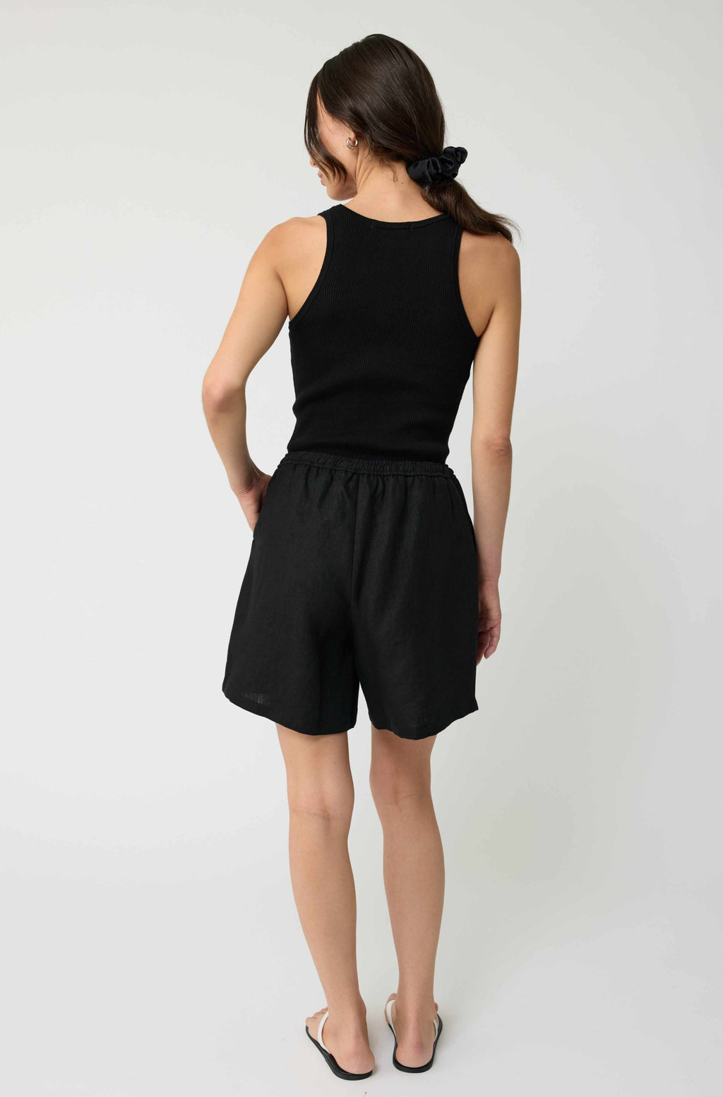 Ribbed U Neck Knit Tank