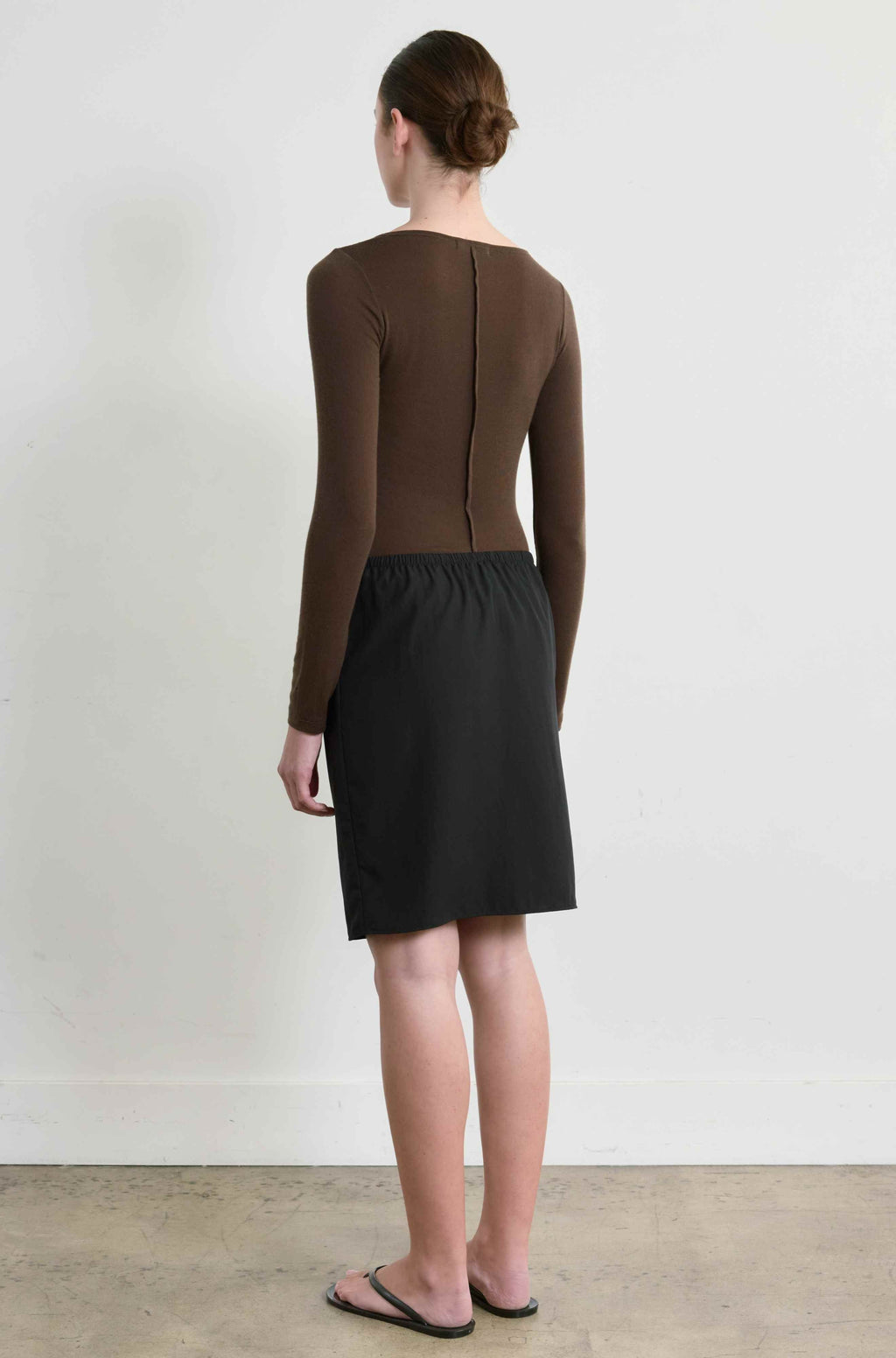 Pleated Tencel Midi Skirt