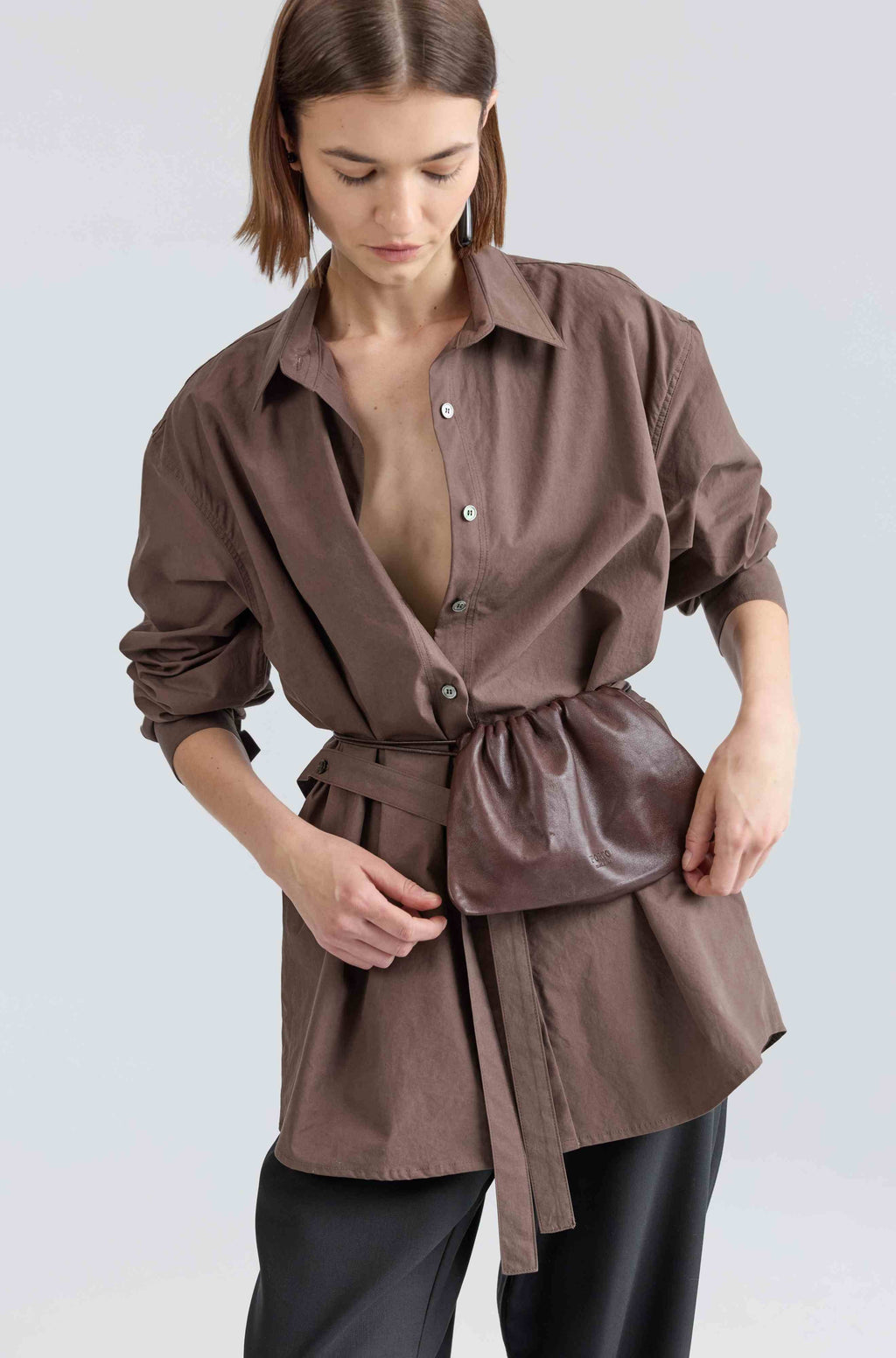 Shirt With Tie Belt