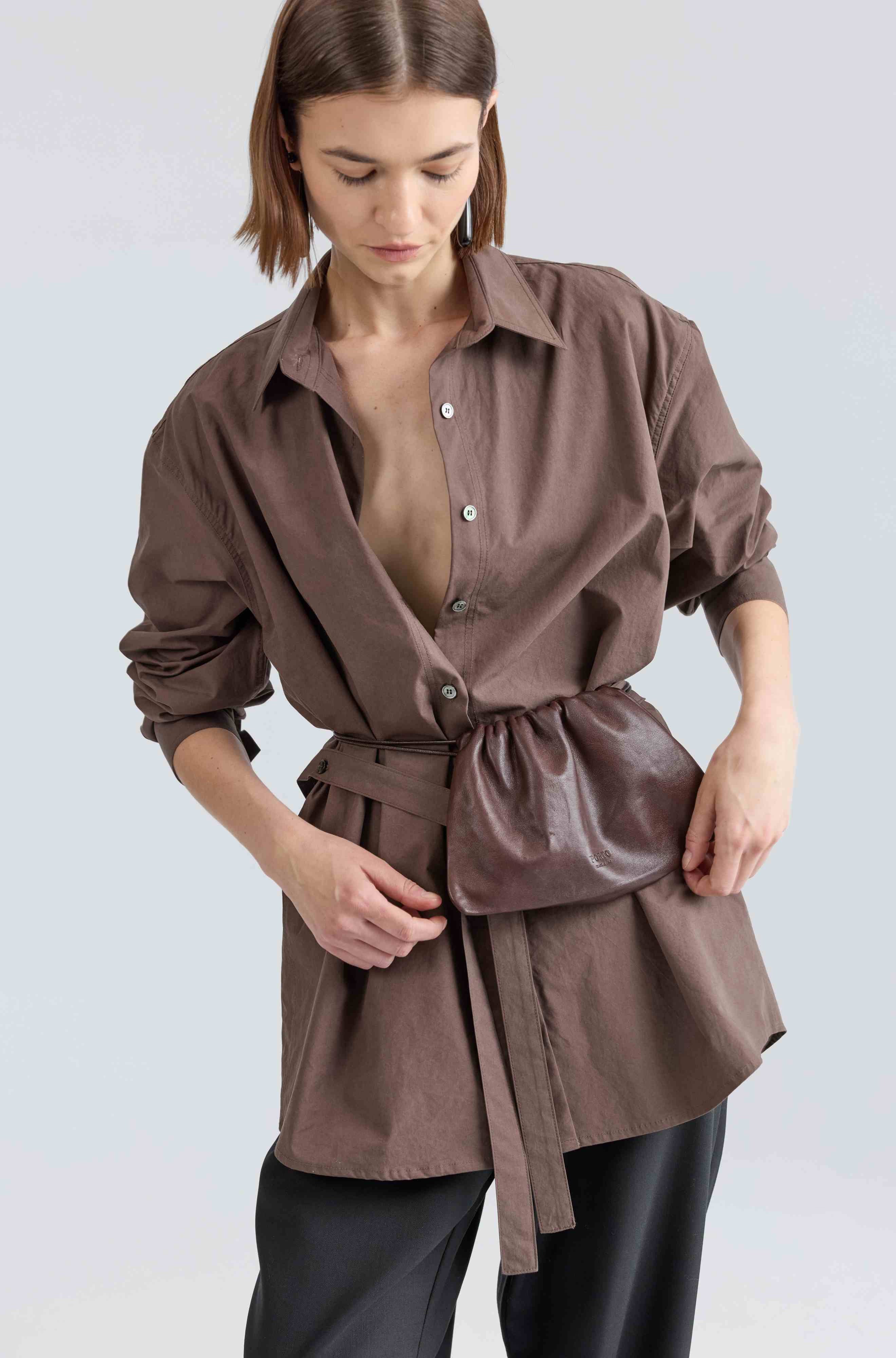 Shirt With Tie Belt