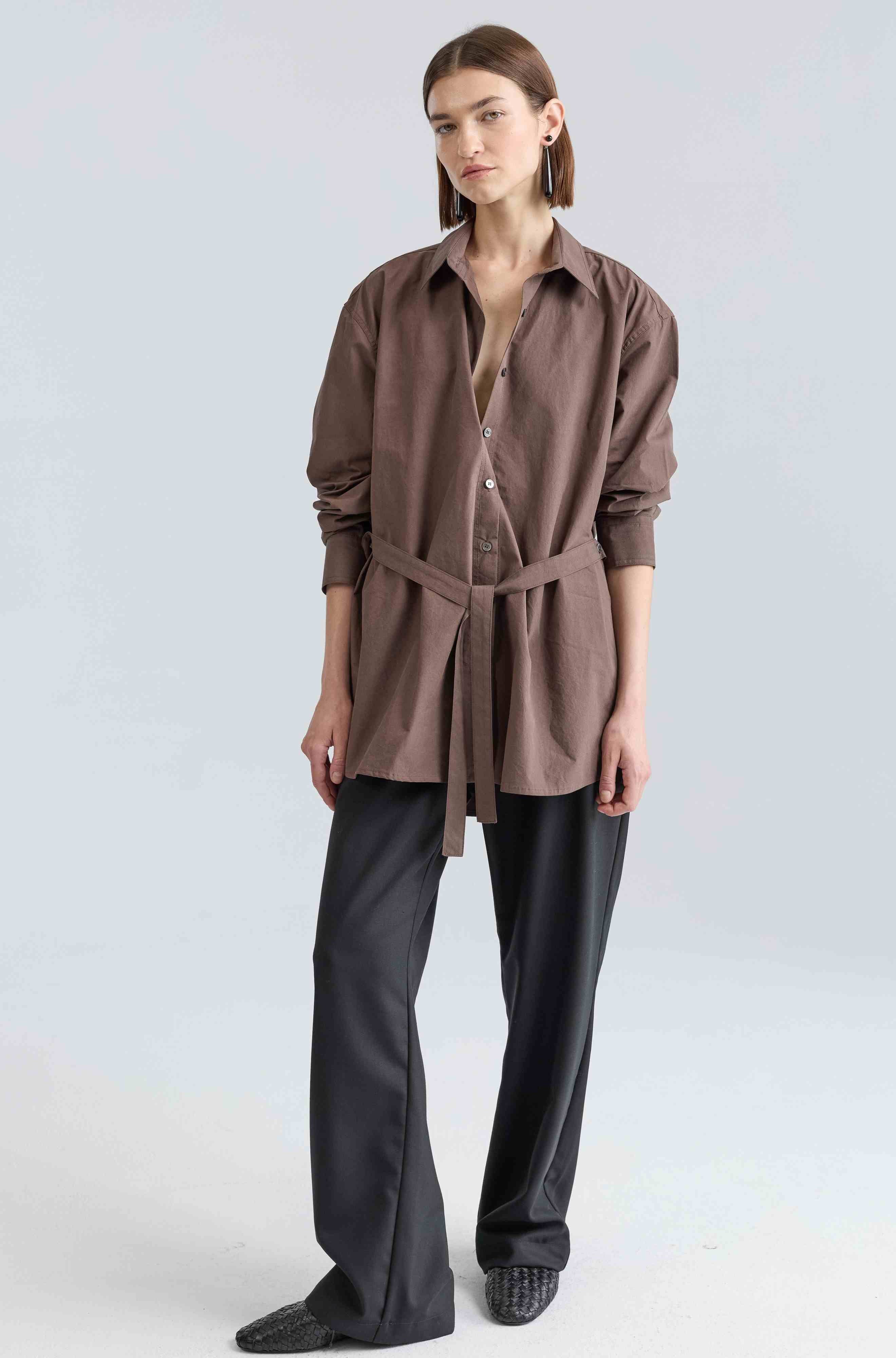 Shirt With Tie Belt