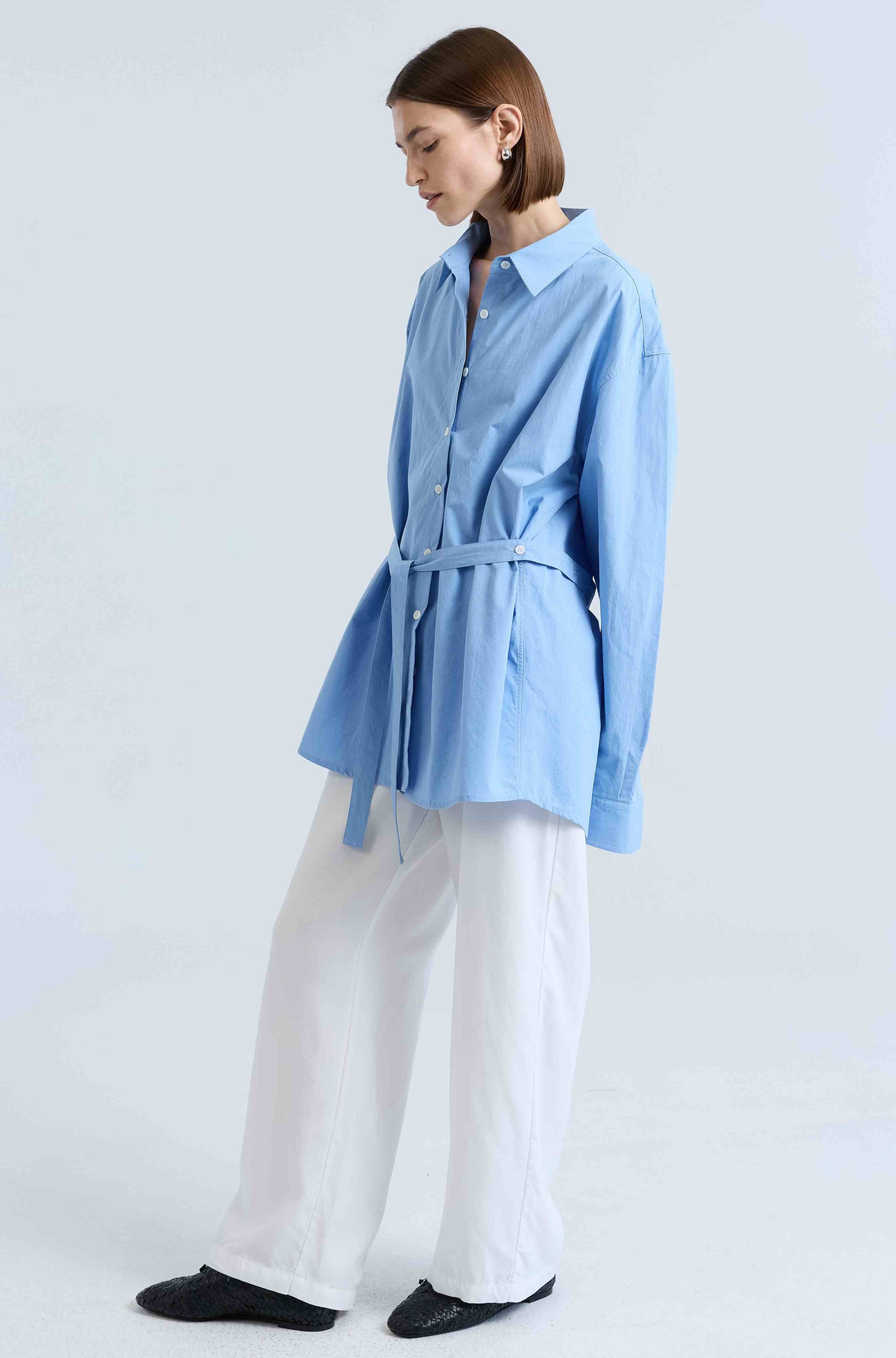 Shirt With Tie Belt