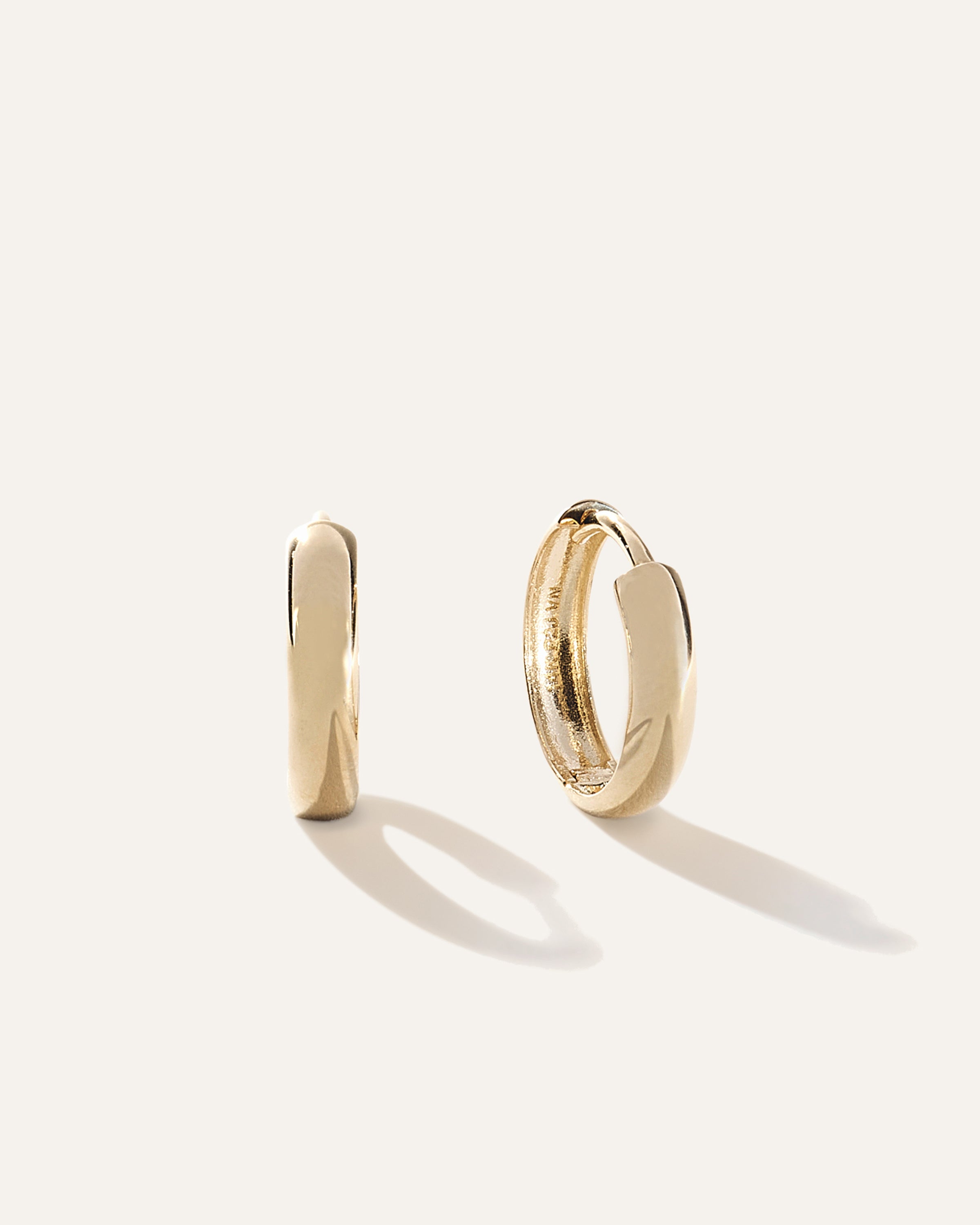 14K Gold Bold Hoops