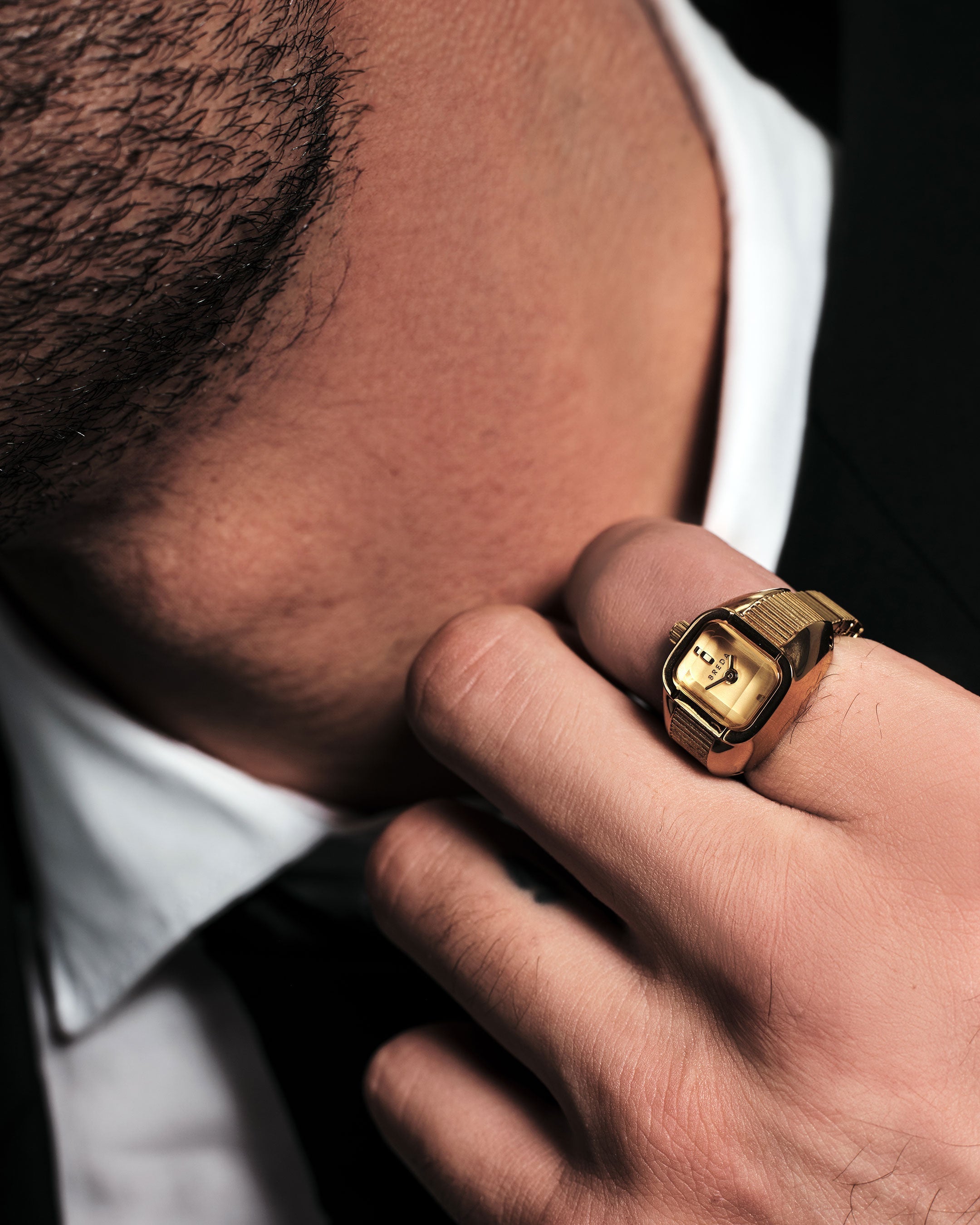 Nocturne Time Ring - Deep Gold/Amber