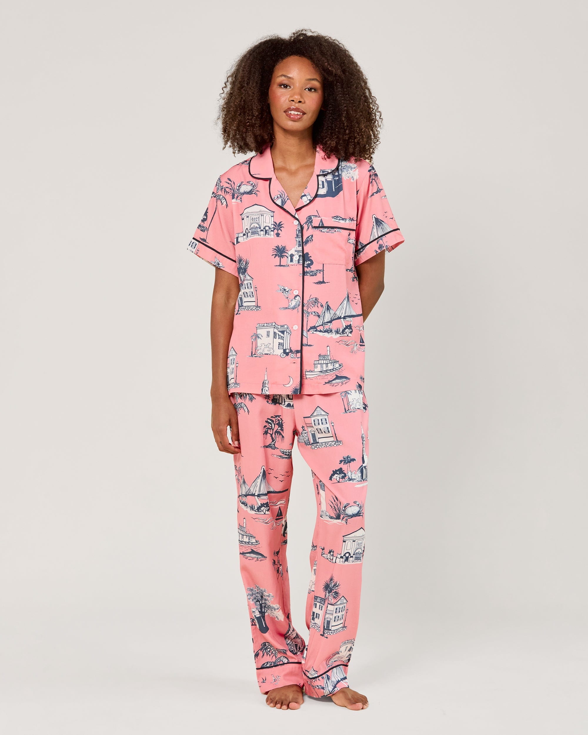 Charleston Toile Pajama Pants Set