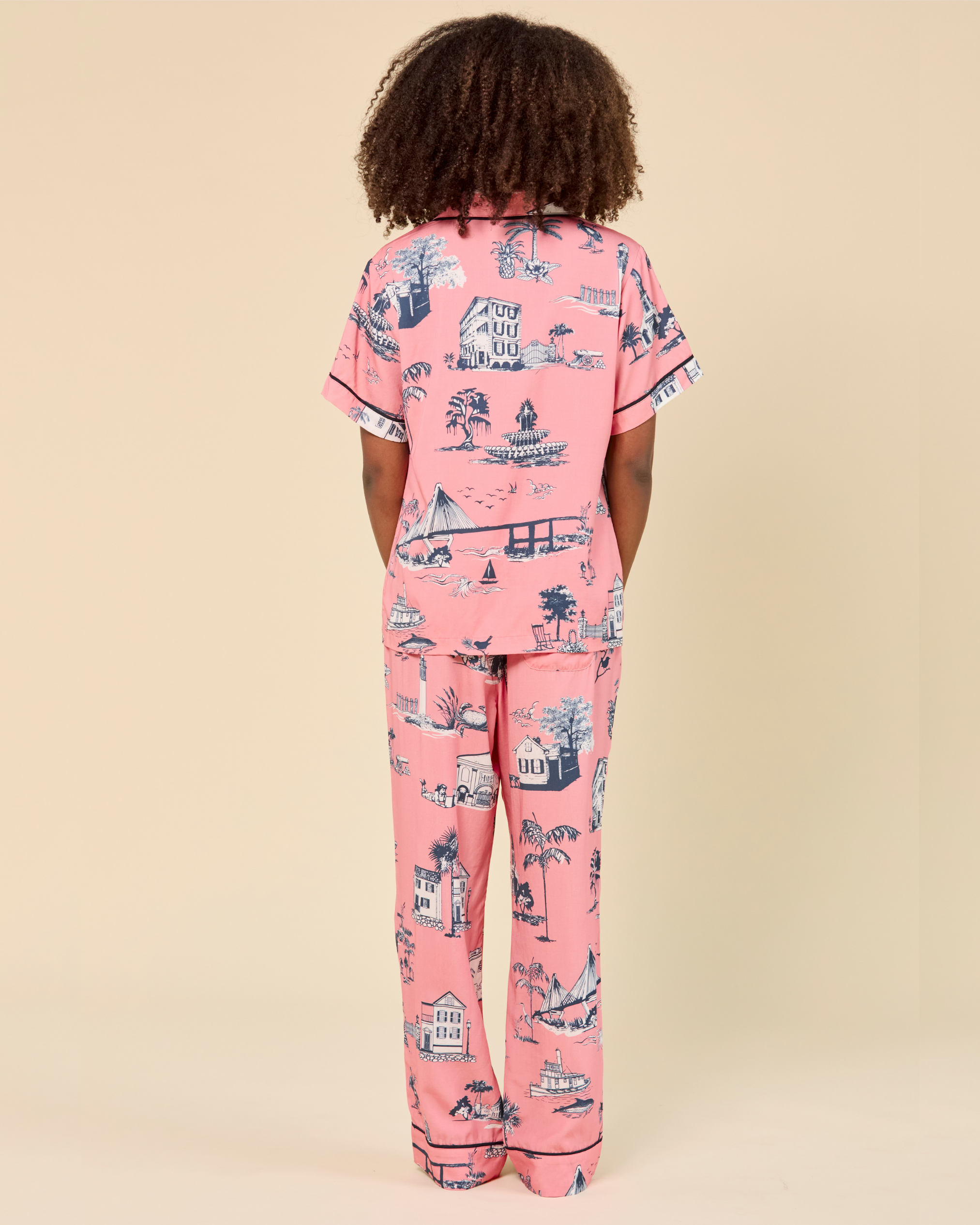 Charleston Toile Pajama Pants Set