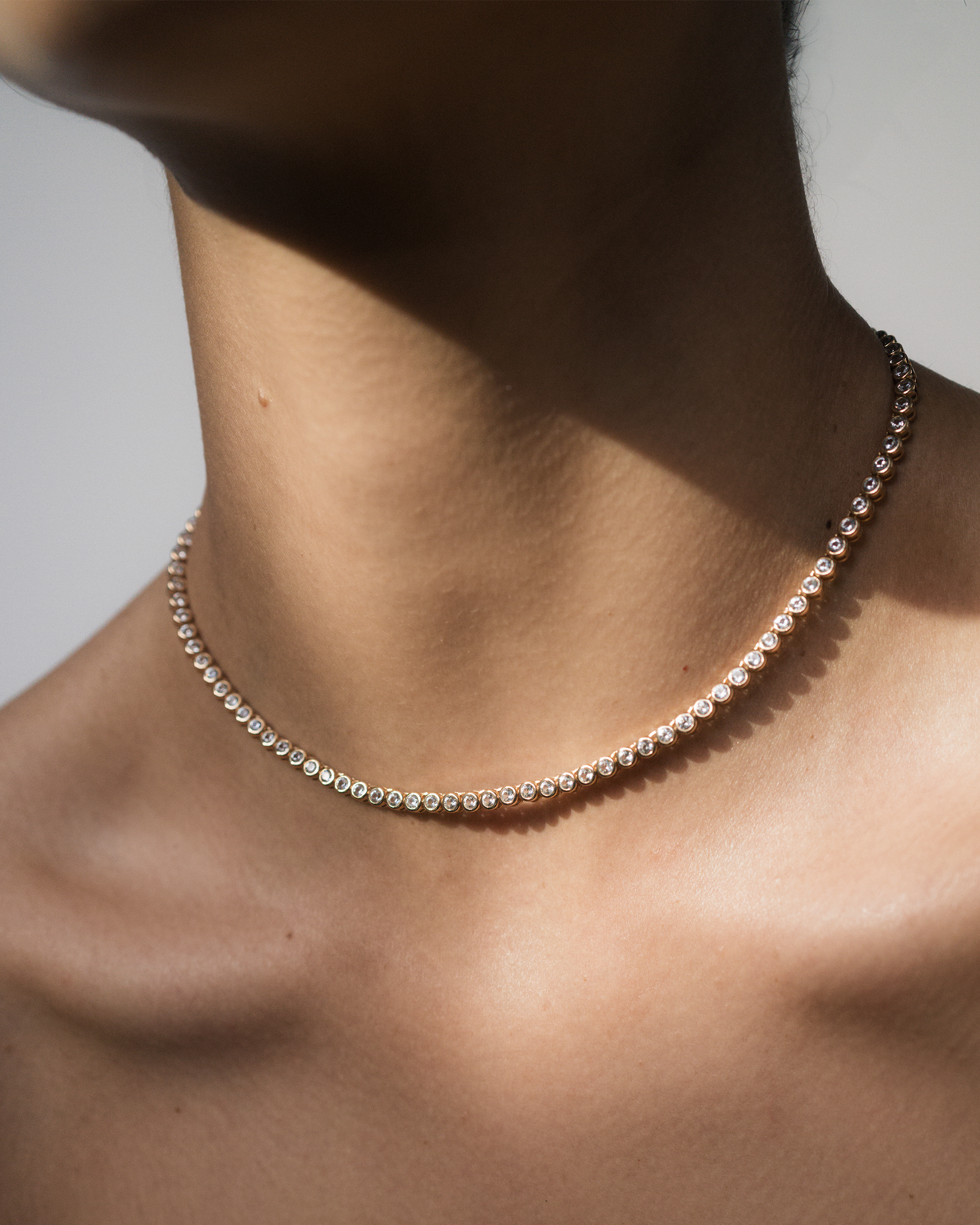 Emma Bezel Tennis Necklace