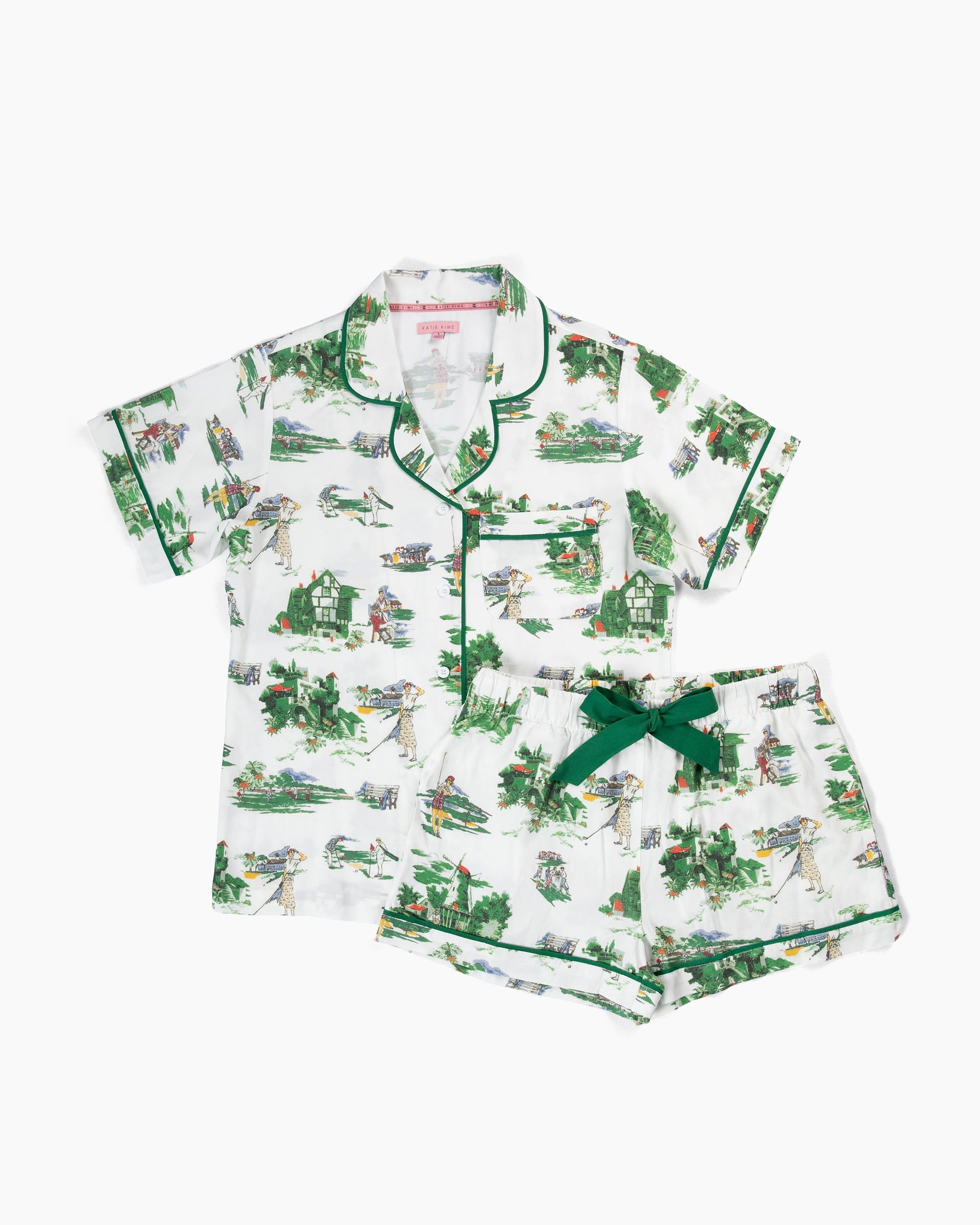 Golf Toile Pajama Shorts Set