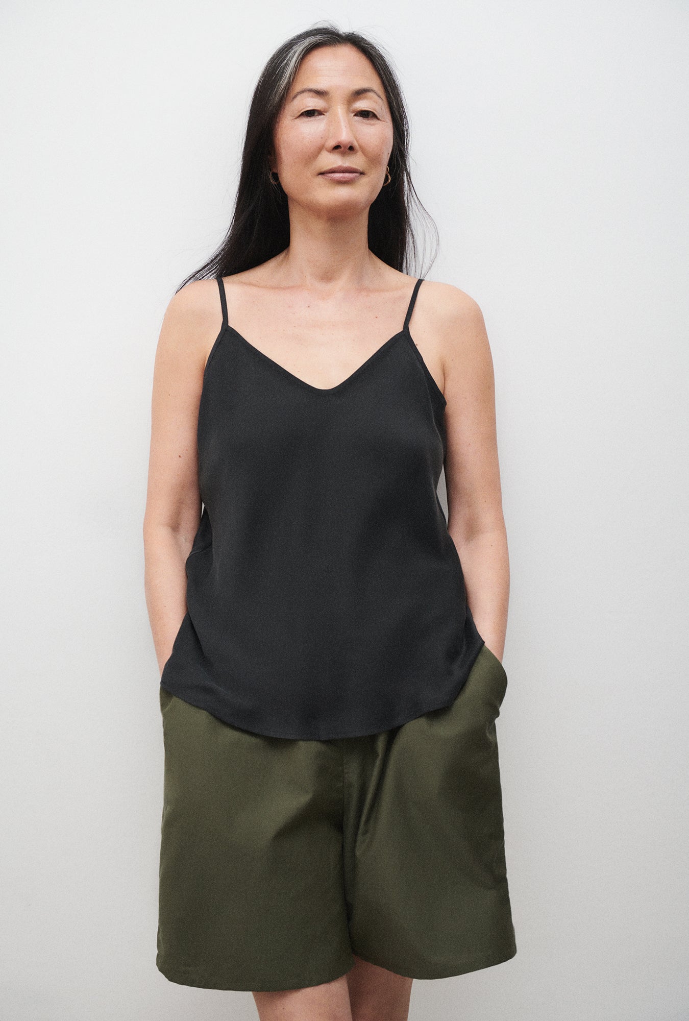 BIAS CUT CAMI BLACK