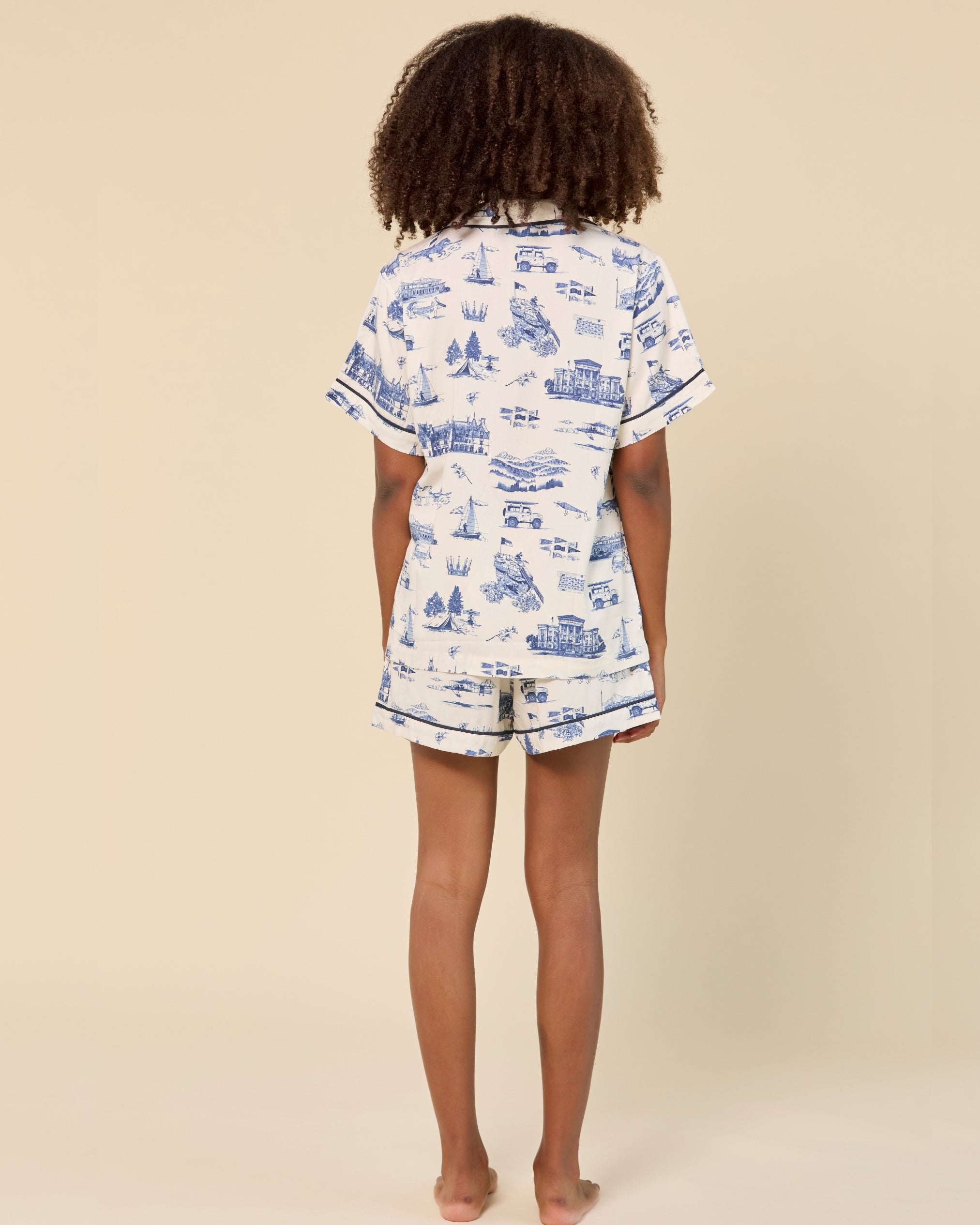 North Carolina Toile Pajama Shorts Set