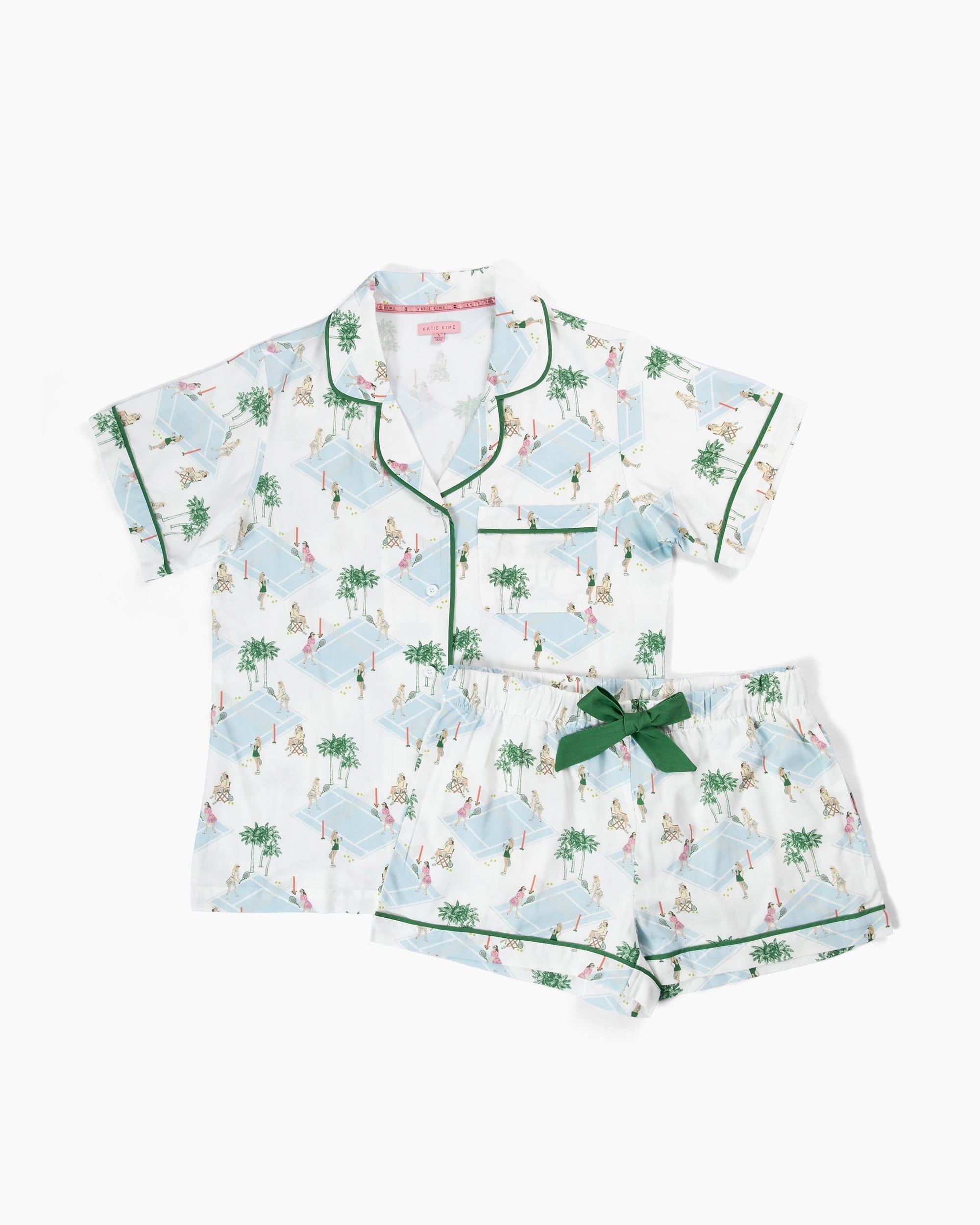 Palm Courts Pajama Shorts Set