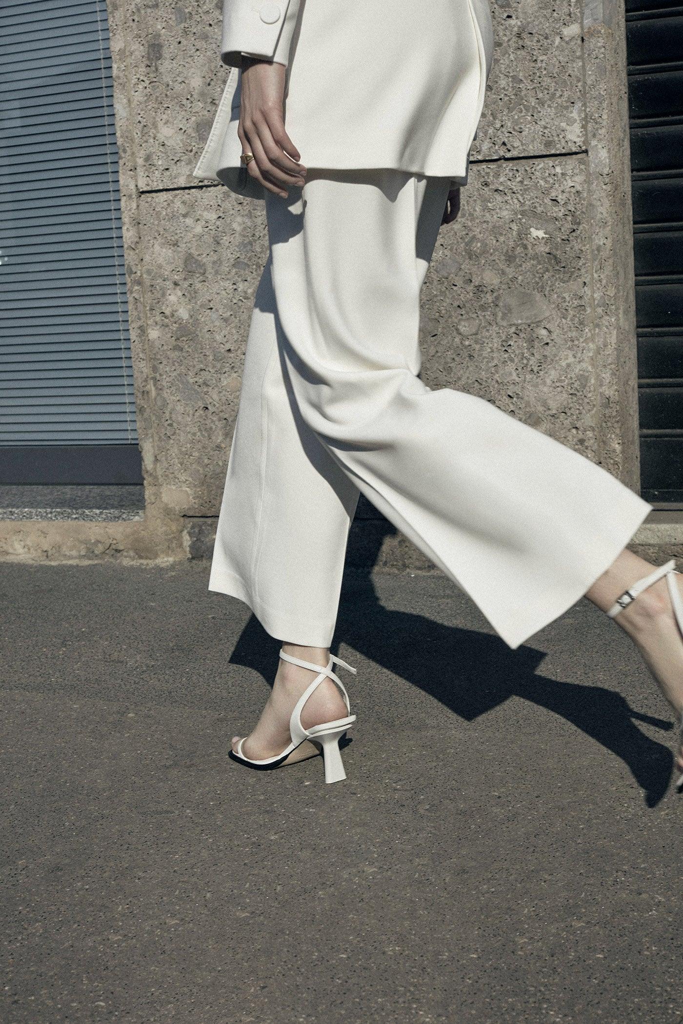 Castrise Mid-Heel Sandal in Cloud